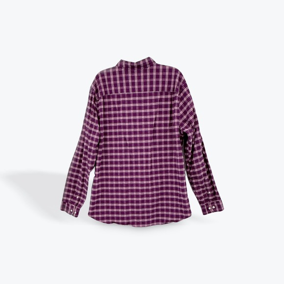 Hawker Rye Mens Slim Fit Stretch Button Down Shirt Purple Pink Plaid Long Sleeve - Picture 2 of 13